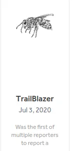 HackerOne TrailBlazer badge